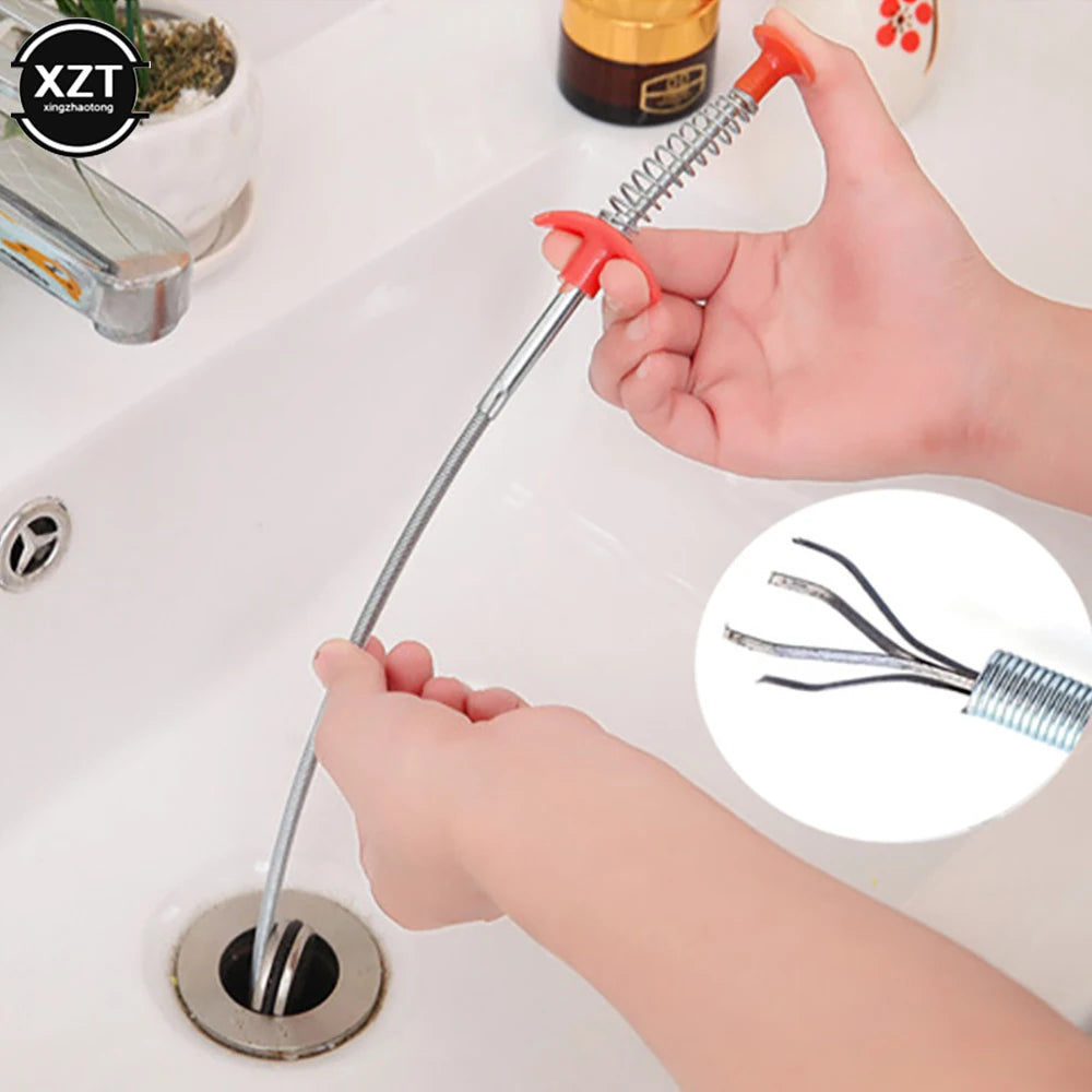 Multifunctional Cleaning Claw Bathroom Kitchen Sink Cleaning Sewer Claw Hair Catcher Clog Remover Grabber for Drains Bath Basin